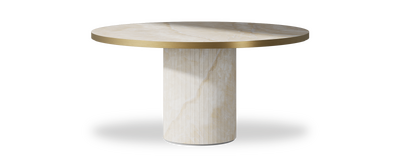 Created by us configuration image showing Ivory Gioiello top, Ivory Gioiello base and Brushed Gold metal edge