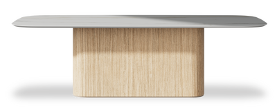 Created by us configuration image showing Calacatta Gold top, Mulberry base