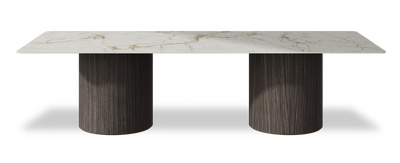 Created by us configuration image showing Calacatta Macchia Vecchia top, Mogano base