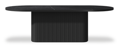 Created by us configuration image showing Dark Marquina top, Jet Black base and Satin Black metal edge