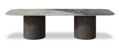 Created by us configuration image showing Laguna Blanca top, Mogano base