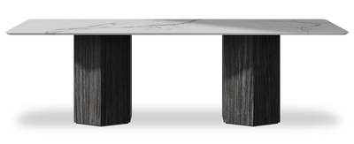 Created by us configuration image showing Arabescato New top, Cobolo base