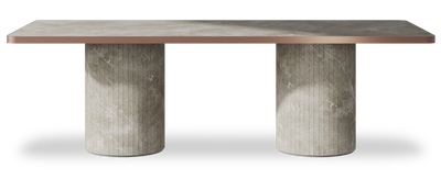 Created by us configuration image showing Fior Di Bosco top, Fior Di Bosco base and Brushed Bronze metal edge