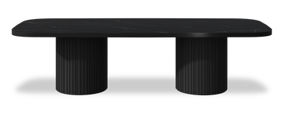 Created by us configuration image showing Dark Marquina top, Jet Black base and Satin Black metal edge