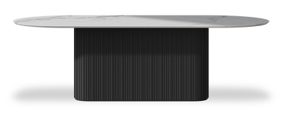 Created by us configuration image showing Arabescato New top, Jet Black base