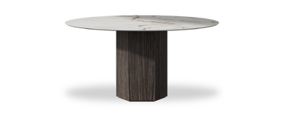 Created by us configuration image showing Calacatta Macchia Vecchia top, Mogano base