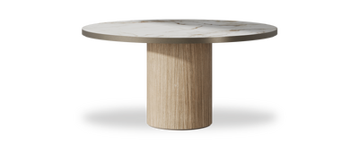 Created by us configuration image showing Calacatta Macchia Vecchia top, Mulberry base and Decorative Bronze metal edge