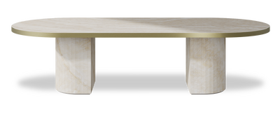 Created by us configuration image showing Ivory Gioiello top, Ivory Gioiello base and Brushed Gold metal edge