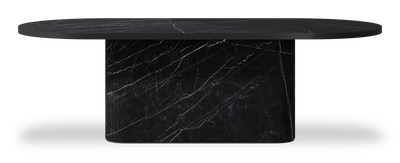 Created by us configuration image showing Dark Marquina top, Dark Marquina base and Satin Black metal edge