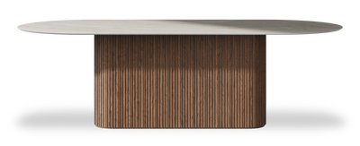 Created by us configuration image showing Ivory Gioiello top, American Walnut base