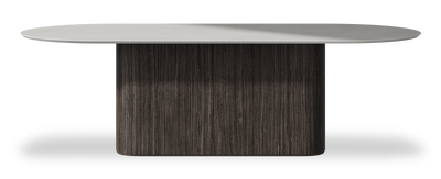 Created by us configuration image showing Mogao White top, Mogano base