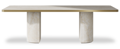 Created by us configuration image showing Ivory Gioiello top, Ivory Gioiello base and Brushed Gold metal edge