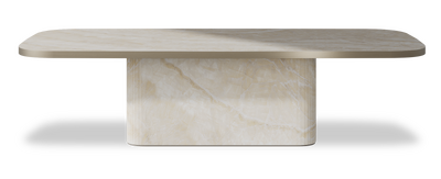 Created by us configuration image showing Ivory Gioiello top, Ivory Gioiello base and Brushed Bronze metal edge