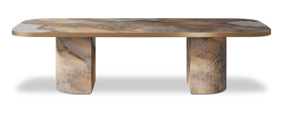 Created by us configuration image showing Golden Ambra top, Golden Ambra base and Brushed Copper metal edge