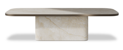 Created by us configuration image showing Ivory Gioiello top, Ivory Gioiello base and Decorative Bronze metal edge