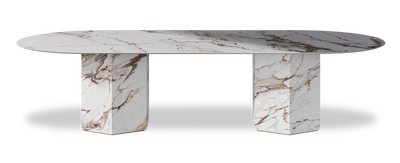 Created by us configuration image showing Calacatta Luxury top, Calacatta Luxury base