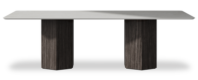 Created by us configuration image showing Mogao White top, Mogano base