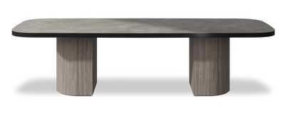 Created by us configuration image showing Fior Di Bosco top, Moro base and Satin Black metal edge