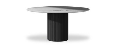Created by us configuration image showing Arabescato New top, Jet Black base