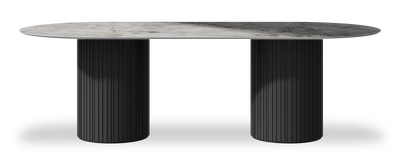 Created by us configuration image showing Laguna Blanca top, Jet Black base