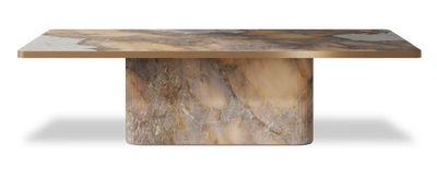 Created by us configuration image showing Golden Ambra top, Golden Ambra base and Brushed Copper metal edge