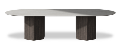 Created by us configuration image showing Mogao White top, Mogano base
