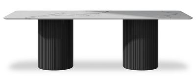 Created by us configuration image showing Arabescato New top, Jet Black base