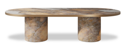 Created by us configuration image showing Golden Ambra top, Golden Ambra base and Brushed Copper metal edge