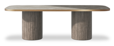 Created by us configuration image showing Fior Di Bosco top, Moro base and Brushed Bronze metal edge
