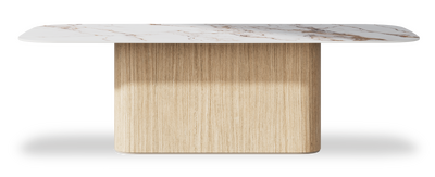 Created by us configuration image showing Calacatta Luxury top, Mulberry base