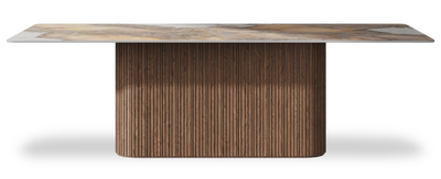 Created by us configuration image showing Golden Ambra top, American Walnut base