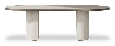 Created by us configuration image showing Ivory Gioiello top, Ivory Gioiello base and Decorative Bronze metal edge
