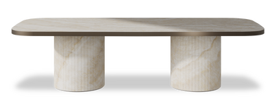 Created by us configuration image showing Ivory Gioiello top, Ivory Gioiello base and Decorative Bronze metal edge
