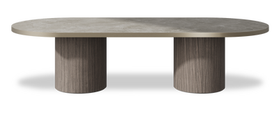 Created by us configuration image showing Fior Di Bosco top, Moro base and Brushed Bronze metal edge