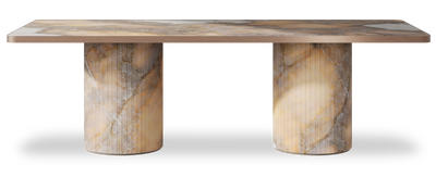 Created by us configuration image showing Golden Ambra top, Golden Ambra base and Brushed Copper metal edge