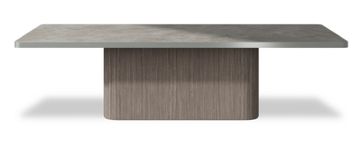 Created by us configuration image showing Fior Di Bosco top, Moro base and Brushed Steel metal edge