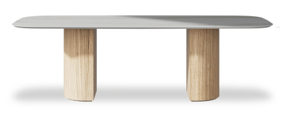 Created by us configuration image showing Calacatta Gold top, Mulberry base