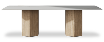Created by us configuration image showing Calacatta Gold top, Mulberry base
