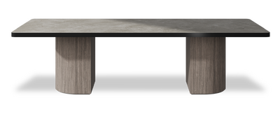Created by us configuration image showing Fior Di Bosco top, Moro base and Satin Black metal edge