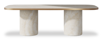 Created by us configuration image showing Ivory Gioiello top, Ivory Gioiello base and Brushed Bronze metal edge