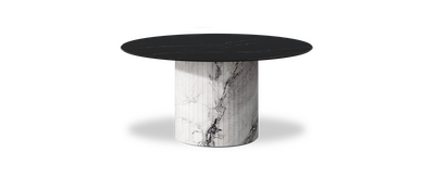 Created by us configuration image showing Dark Marquina top, Michelangelo Bianco base