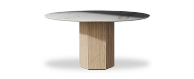 Created by us configuration image showing Calacatta Gold top, Mulberry base