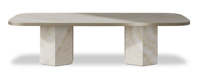 Created by us configuration image showing Ivory Gioiello top, Ivory Gioiello base and Brushed Bronze metal edge