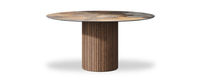 Created by us configuration image showing Golden Ambra top, American Walnut base