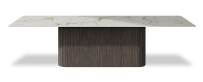 Created by us configuration image showing Calacatta Macchia Vecchia top, Mogano base