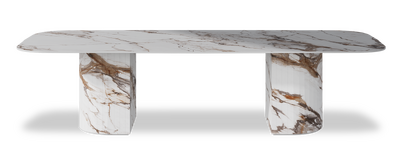 Created by us configuration image showing Calacatta Luxury top, Calacatta Luxury base