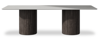 Created by us configuration image showing Mogao White top, Mogano base