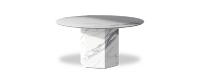 Created by us configuration image showing Statuario top, Statuario base