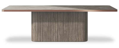 Created by us configuration image showing Fior Di Bosco top, Moro base and Brushed Bronze metal edge