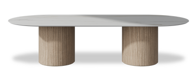 Created by us configuration image showing Calacatta Gold top, Mulberry base